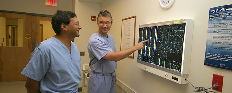 doctors looking at an x-ray